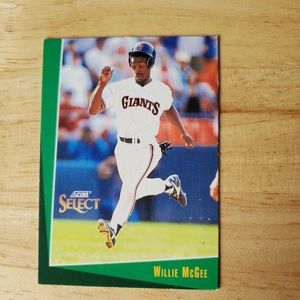 Score Willie McGee San Francisco Giants 1992 Baseball Card 119